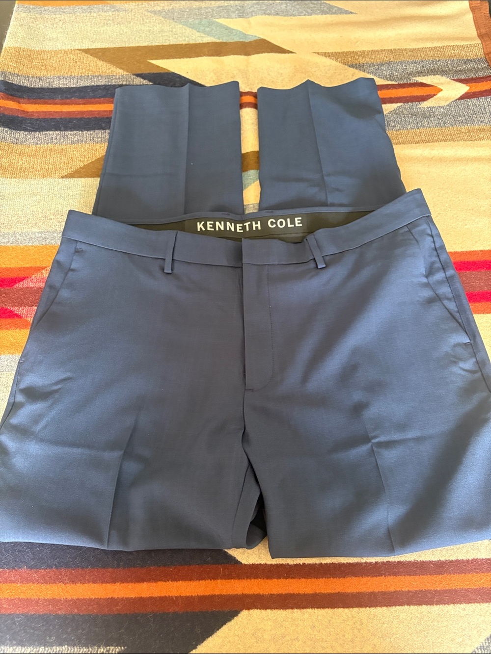 Kenneth Cole Dark Navy Dress Trousers